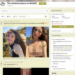 Reddit CumSluts screenshot