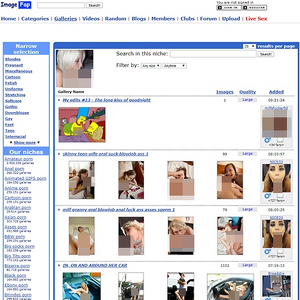 ImageFap Flowjob、フェラチオポルノサイト logo