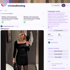 Reddit Crossdressing screenshot