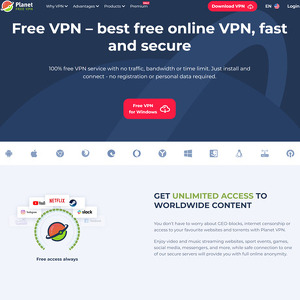 Planet VPN screenshot