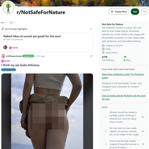 Reddit NotSafeForNature screenshot