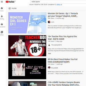 YouTube NSFW ASMR screenshot